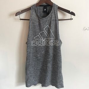Adidas racer back grey tank top